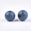 Painted Natural Wood Beads WOOD-S049-05C-2