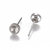 Non-Tarnish 304 Stainless Steel Stud Earring Findings STAS-G225-24P-01-2