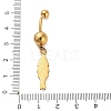 304 Stainless Steel Crystal Rhinestone Carved Barbell Dangle Belly Rings LS-STAS-C147-18B-G-4