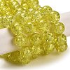 Spray Painted Crackle Glass Beads Strands CCG-Q001-10mm-04-2