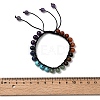 Adjustable Natural & Synthetic Mixed Gemstone Beads Braided Bead Bracelets for Men Women BJEW-L713-B05-5