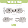 Zinc Alloy Snap Lock Clasps LS-FIND-WH0149-96P-2