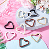 10Pcs 5 Colors Aluminum Spring Gate Rings KEYC-TA0004-77-5