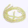 Spray Painted Crackle Glass Beads Strands X-CCG-Q002-6mm-05-3