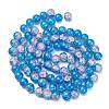 1Strand Two Tone Transparent Crackle Glass Round Beads Strands X-CCG-Q001-10mm-19-2