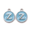 Platinum Plated Alloy Enamel Charms ENAM-S118-04Z-P-1