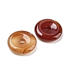 Natural Carnelian China Safety Buckle Pendants G-B052-05-2