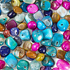 100Pcs 5 Colors Natural Agate Beads G-TA0002-51-3