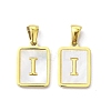 Ion Plating(IP) 304 Stainless Steel Pave Shell Pendants STAS-G327-01G-I-1