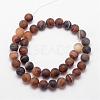 Natural Striped Agate/Banded Agate Bead Strands G-K166-12-12mm-04-2