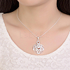 Fashion Tin Alloy Pendant Necklaces NJEW-BB21640-7