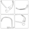 100Pcs 316L Surgical Stainless Steel Leverback Earring Findings STAS-BBC0010-61S-7