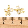 Rack Plating Brass Micro Pave Clear Cubic Zirconia Pendants KK-B093-01B-G-3