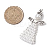 Glass Seed Beads Pendants PALLOY-MZ00381-02-2
