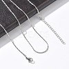 1.2MM 304 Stainless Steel Boston Link Chain Necklaces NJEW-D328-01P-04-4