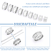 Unicraftale 201 Stainless Steel Grooved Finger Rings Set for Men Women RJEW-UN0002-64A-5