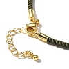 Nylon Milan Cord Necklace Making MAK-M028-01G-03-3