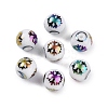 Christmas Opaque Glass Beads X-EGLA-R113-01D-1