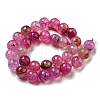 Faceted Natural Dragon Veins Agate Beads Strands G-F447-12mm-L08-3