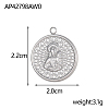 304 Stainless Steel Pendants STAS-OY002-22P-2