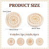 4Pcs 4 Styles Round Pine Bracelet Design Boards AJEW-BC0008-34-2