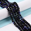 Electroplate Opaque Solid Color Glass Beads Strands X-EGLA-A034-P10mm-L01-4