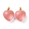 Cherry Quartz Glass Pendants G-I311-A40-G-1