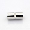 Tarnish Resistant Column 304 Stainless Steel Magnetic Clasps with Glue-in Ends STAS-N041-03-1