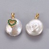 Natural Cultured Freshwater Pearl Pendants KK-L187-03C-2