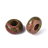 Natural Unakite European Beads G-Q602-04J-2