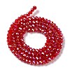 Baking Electroplate Glass Beads Strands X-DGLA-A039-J4mm-B02-2