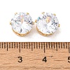 Brass Clear Cubic Zirconia Cabochons STAS-M294-30A-3