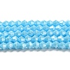 Opaque Solid Color Electroplate Glass Beads Strands GLAA-F029-P4mm-C12-1