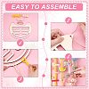 1Pc Arch/Cat Shape Wood Wall Mounted Jewelry Organizer DIY-PH0022-99B-3