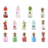 Fashewelry 28Pcs 4 Style Glass Wishing Bottle Pendant Decorations GLAA-FW0001-01-1