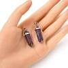 2Pcs Natural Amethyst Double Terminated Pointed Pendants G-YW0002-05B-4