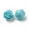 Synthetic Coral 3D Flower Rose Beads CORA-A006-15mm-033-2