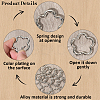 18Pcs 3 Colors Alloy Spring Gate Rings FIND-SC0019-03B-5