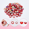 Acrylic & Resin & Polymer Clay Rhinestone European Beads FPDL-NB0001-05-6
