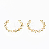Brass Cuff Earrings X-KK-S356-154G-NF-1
