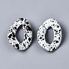 Spray Painted CCB Plastic Linking Rings CCB-Q091-018A-3
