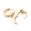Rack Plating Brass with Cubic Zirconia Hoop Earrings for Women EJEW-G363-06KCG-2
