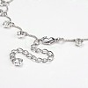 Brass Rhinestone Necklaces NJEW-JN01911-3