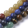 Chakra Theme Natural Red Rainbow Jasper & Yellow Aventurine & Tiger Eye & Green Aventurine & Blue Spot Stone & Lapis Lazuli & Amethyst Beads Strands G-F668-14-10mm-2