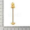 Lotus Shape Brass Screw Peg Bails KK-NH0008-06MG-4