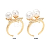 Brass Micro Pave Clear Cubic Zirconia Peg Bails Cuff Finger Ring Settings KK-T062-113G-NF-4