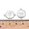 Rack Plating Brass Pave Shell Connector Charms X-KK-Z036-08P-3