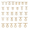 32Pcs 16 Styles Rack Plating Brass Toggle Clasps KK-KS0001-25-2
