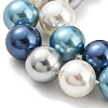 Electroplated Shell Pearl Beads Strands SHEL-F008-03B-07-3