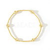 Bohemia Brass Round Beaded Stretch Bracelets TK0566-1-1